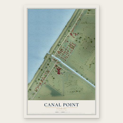 Canal Point, Florida map print, the full design
