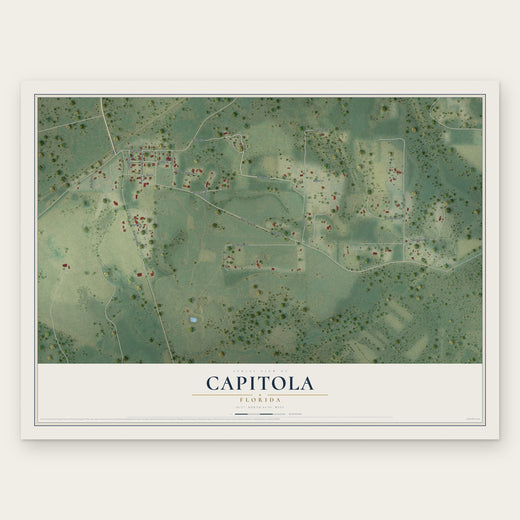 Capitola, Florida map print, the full design