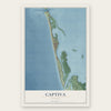 Captiva, Florida map print, the full design