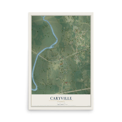 Caryville, Florida map print, 12" x 18" Archival Matte Print mockup