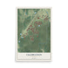 Celebration, Florida map print, 12" x 18" Archival Matte Print mockup