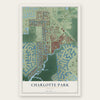 Charlotte Park, Florida map print, the full design