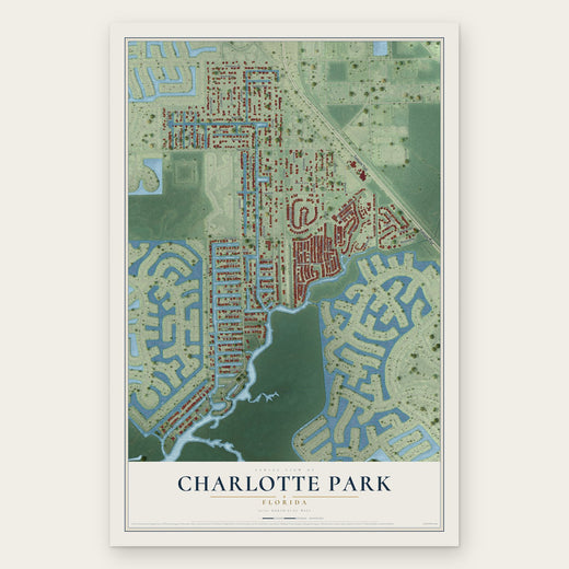 Charlotte Park, Florida map print, the full design
