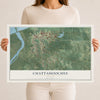 Chattahoochee, Florida map print, 12" x 18" Archival Matte Print mockup