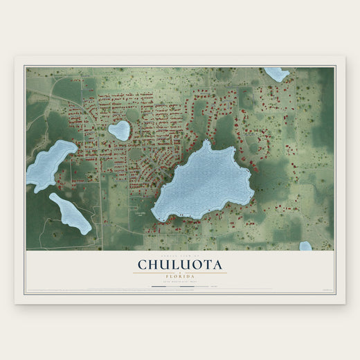 Chuluota, Florida map print, the full design