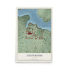 Cinco Bayou, Florida map print, 12" x 18" Archival Matte Print mockup