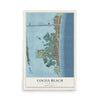 Cocoa Beach, Florida map print, 12" x 18" Archival Matte Print mockup