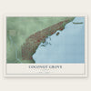 Coconut Grove, Florida map print, the full design