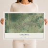 Coleman, Florida map print, 12" x 18" Archival Matte Print mockup