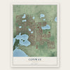 Conway, Florida map print, the full design