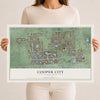 Cooper City, Florida map print, 12" x 18" Archival Matte Print mockup