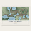 Cypress Gardens, Florida map print, the full design
