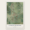 Cypress Quarters, Florida map print, the full design
