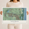 Dania Beach, Florida map print, 12" x 18" Archival Matte Print mockup