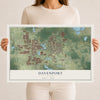 Davenport, Florida map print, 12" x 18" Archival Matte Print mockup