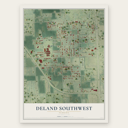 DeLand Southwest, Florida map print, the full design