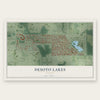 Desoto Lakes, Florida map print, the full design