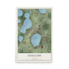 Eagle Lake, Florida map print, 12" x 18" Archival Matte Print mockup