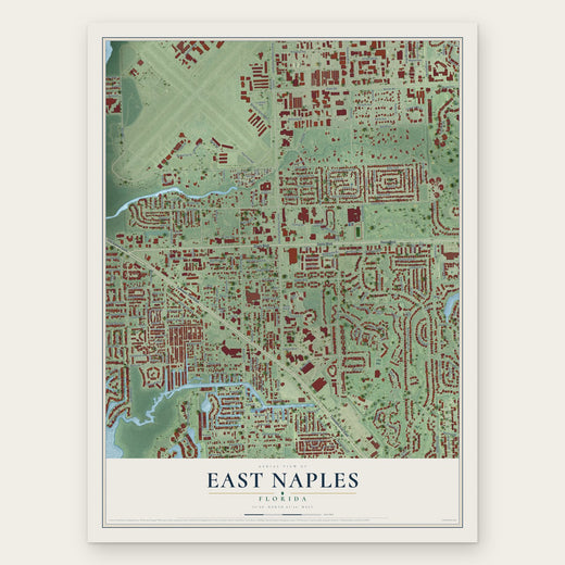 East Naples, Florida map print, the full design