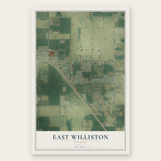 East Williston, Florida map print, the full design