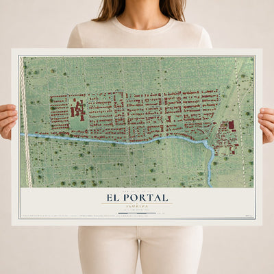 El Portal, Florida map print, 18" x 24" Archival Matte Print mockup