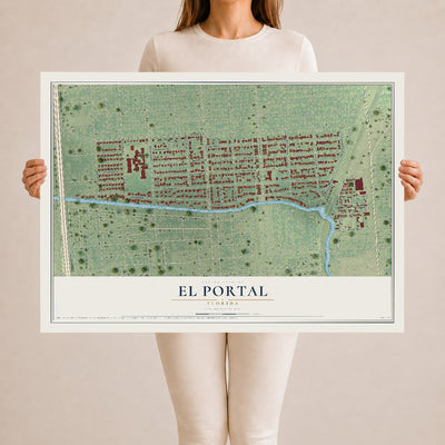 El Portal, Florida map print, 24" x 36" Archival Matte Print mockup