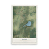 Esto, Florida map print, 12" x 18" Archival Matte Print mockup