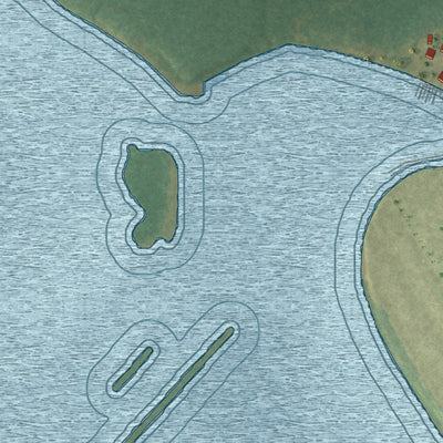 Close-up 2 of the Everglades, Florida map artwork