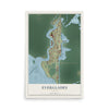 Everglades, Florida map print, 12" x 18" Archival Matte Print mockup