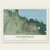 Feather Sound, Florida map print, the full design