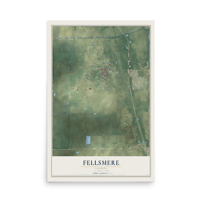 Fellsmere, Florida map print, 12" x 18" Archival Matte Print mockup