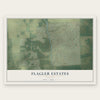 Flagler Estates, Florida map print, the full design