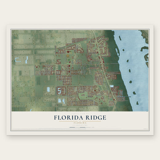 Florida Ridge, Florida map print, the full design