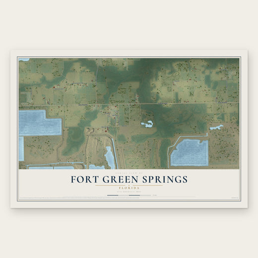Fort Green Springs, Florida map print, the full design