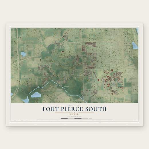 Fort Pierce South, Florida map print, the full design