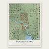 Franklin Park, Florida map print, the full design