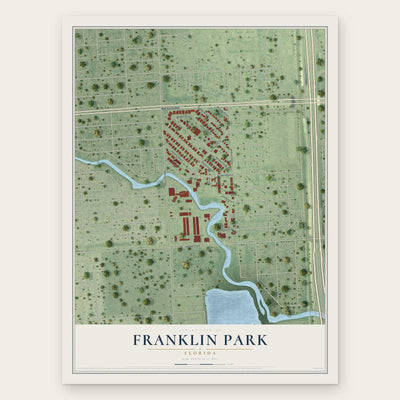 Franklin Park, Florida map print, the full design