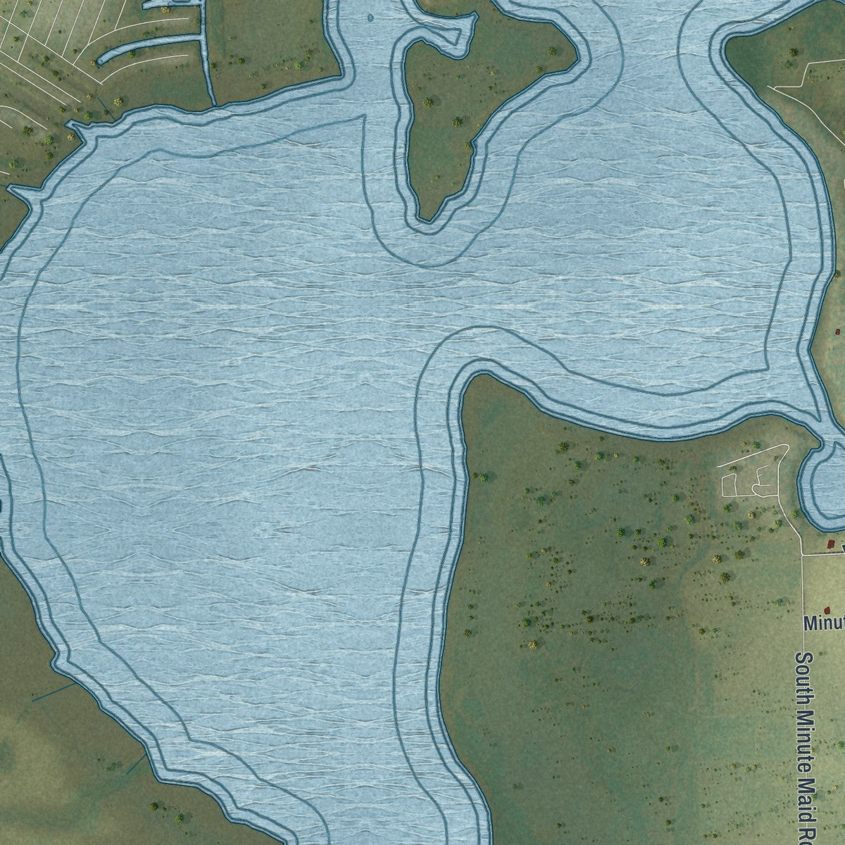Close-up 2 of the Frostproof, Florida map artwork