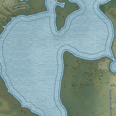 Close-up 2 of the Frostproof, Florida map artwork