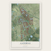 Gateway, Florida map print, the full design