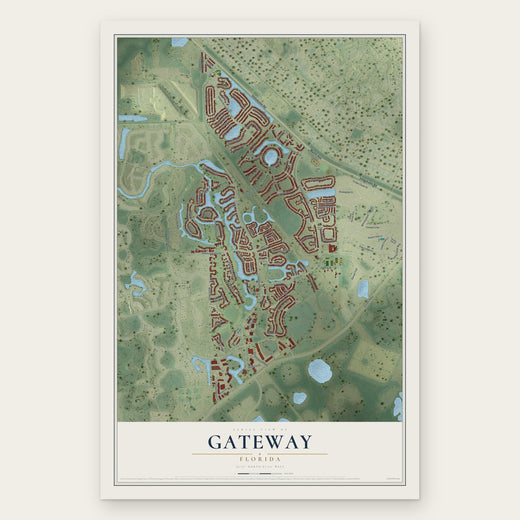 Gateway, Florida map print, the full design
