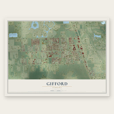 Gifford, Florida map print, the full design