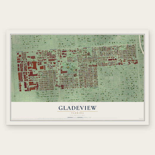 Gladeview, Florida map print, the full design