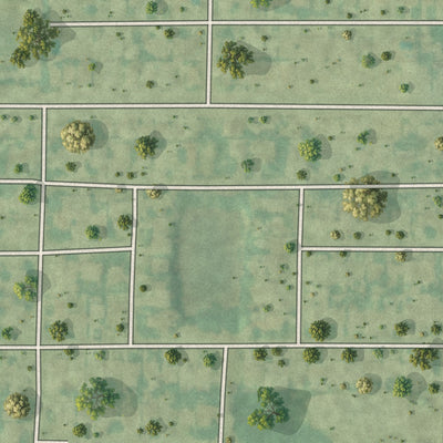 Close-up 2 of the Glen Ridge, Florida map artwork