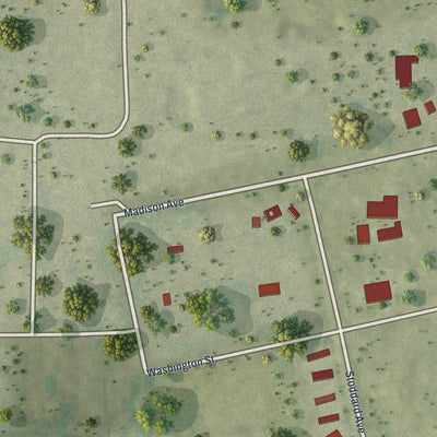 Close-up 2 of the Glen St. Mary, Florida map artwork