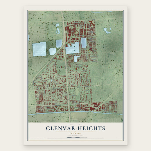 Glenvar Heights, Florida map print, the full design