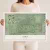 Golf, Florida map print, 12" x 18" Archival Matte Print mockup
