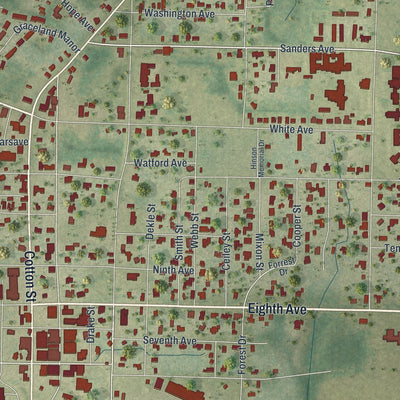 Close-up 1 of the Graceville, Florida map artwork
