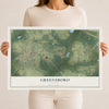 Greensboro, Florida map print, 12" x 18" Archival Matte Print mockup