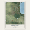Grenelefe, Florida map print, the full design